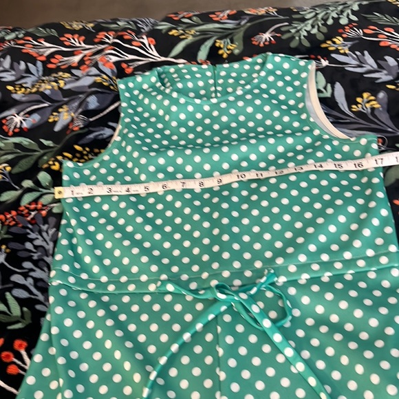 Vintage handmade polka dot polyester jumpsuit with matching shirt - Picture 7 of 16